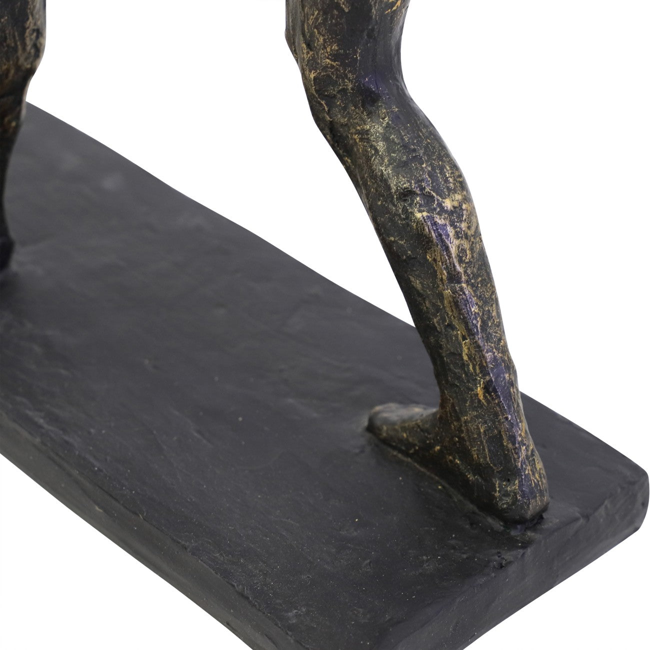 Antique Bronze Fishing Sculpture on Stand